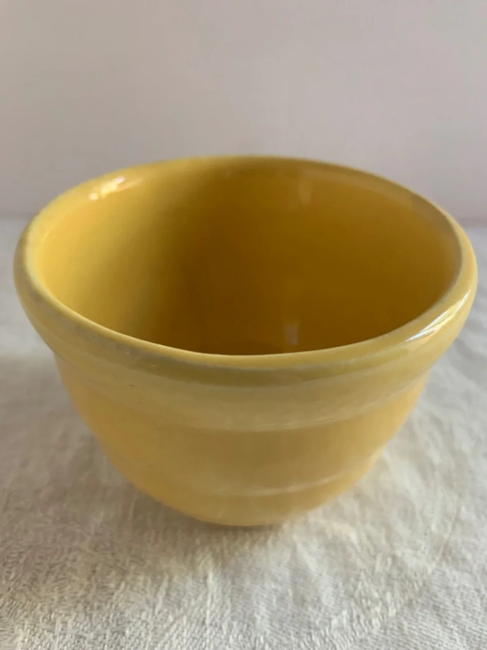 Vintage Bauer Ringware Chinese Yellow Custard Cup Beehive Pottery 3.5”